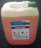 A jar of gas oil